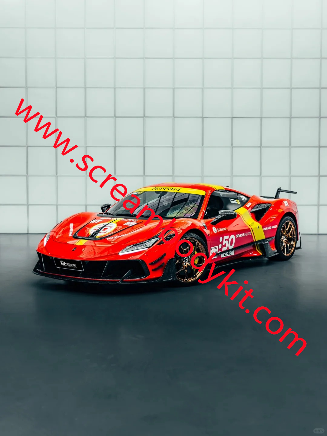 Ferrari F8 mansory body kit full dry carbon fiber front lip side skirts rear lip spoiler