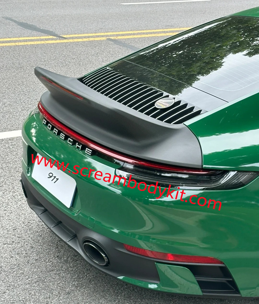 Porsche 992 carrera duck carbon fiber spoiler wing