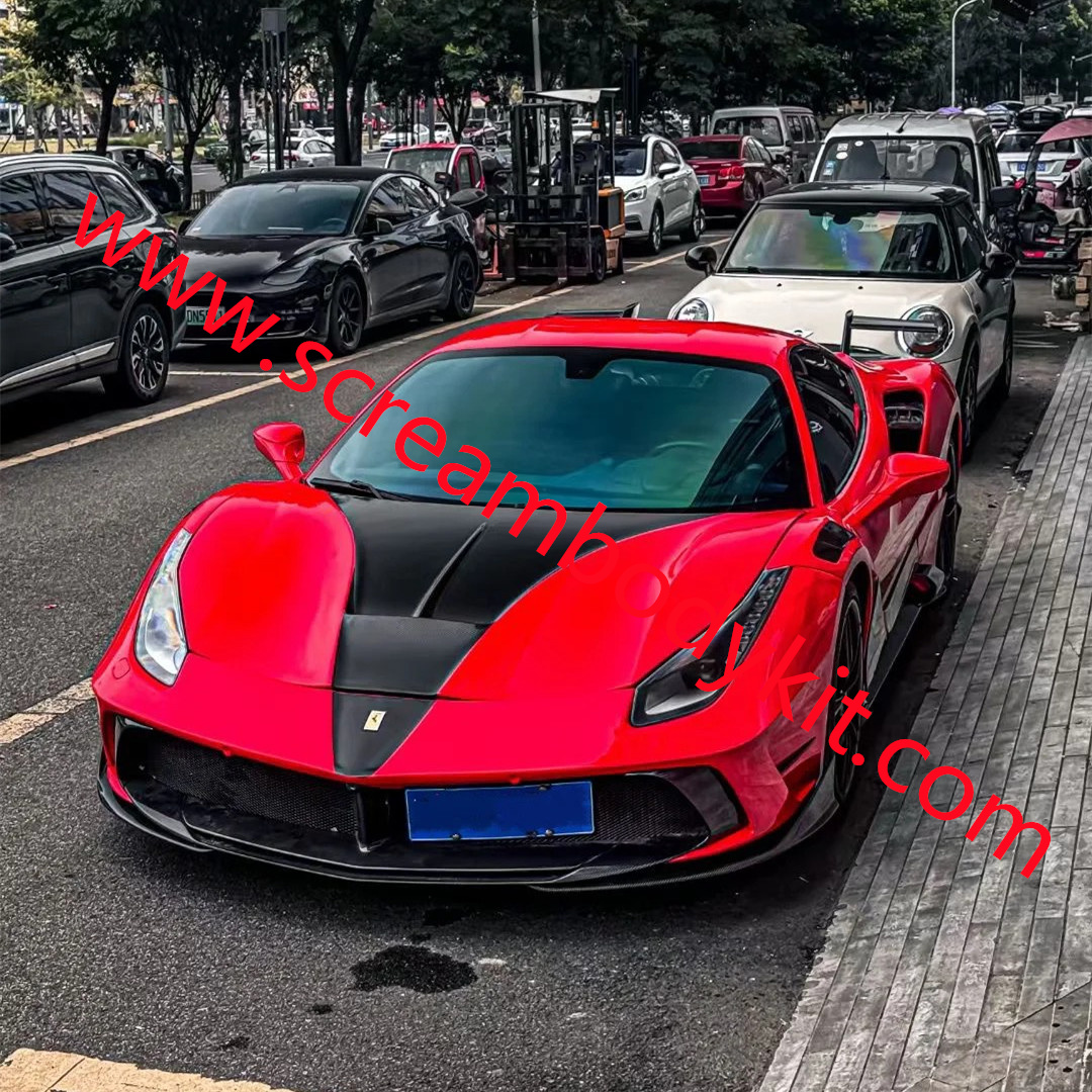 Ferrari 488GTB Mansory body kit front bumper after bumper side skirts feners spoiler