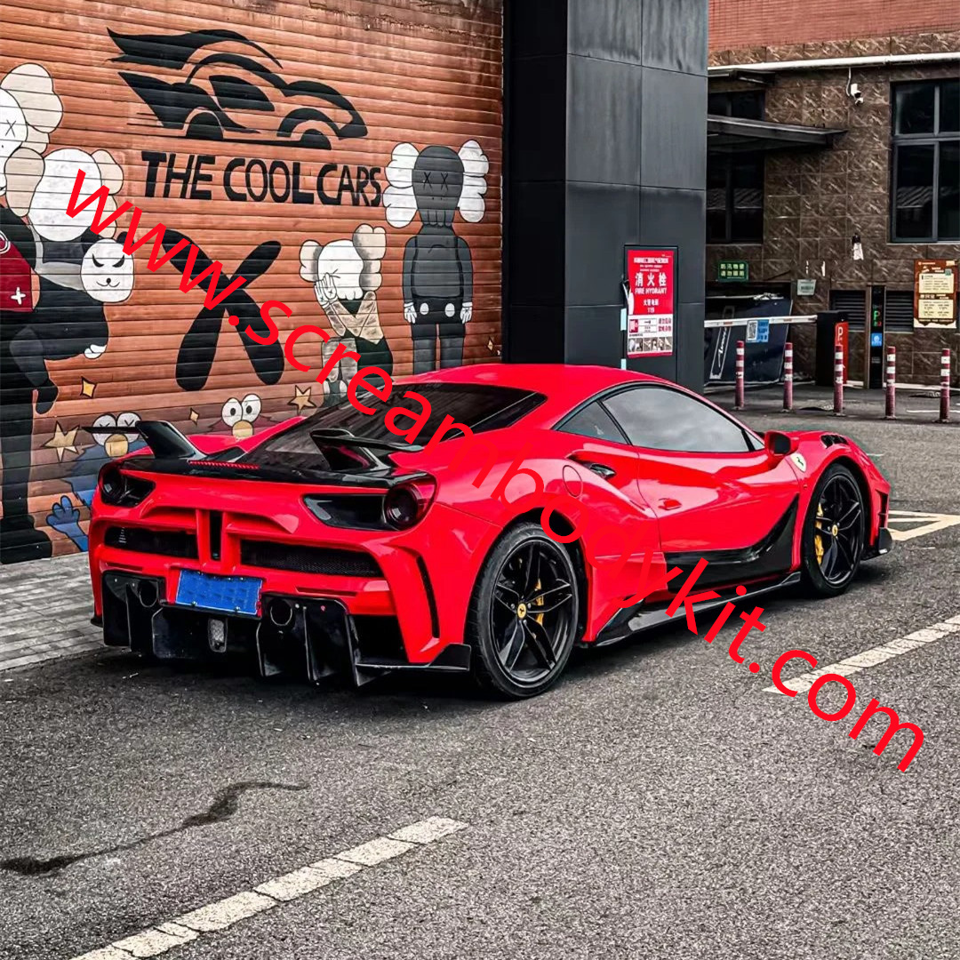 Ferrari 488GTB Mansory body kit front bumper after bumper side skirts feners spoiler