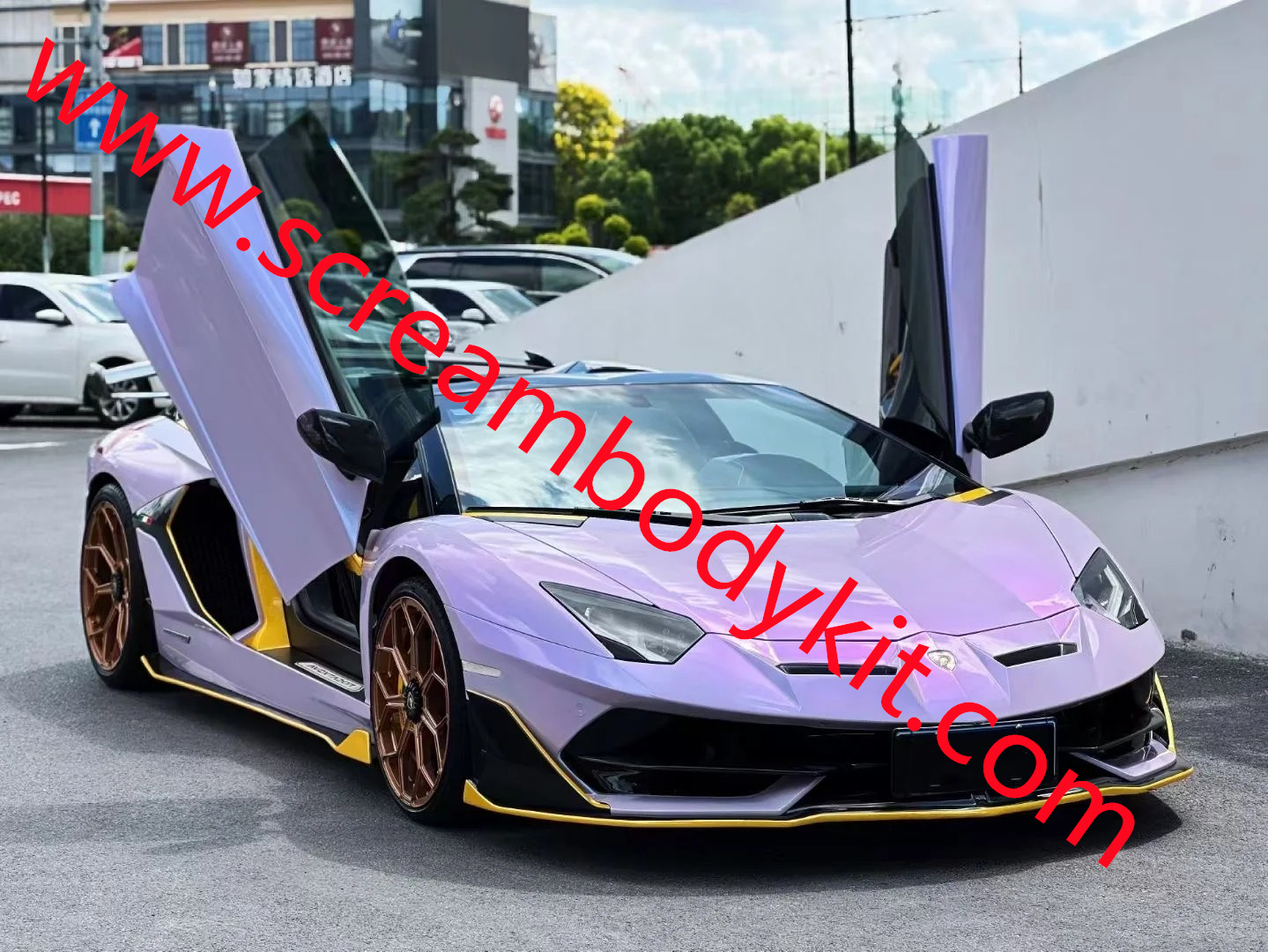 Lamborghini aventador SVJ63 LP700 LP720 full dry carbon fiber body kit front bumper rear bumper side skirts hood spoiler hood