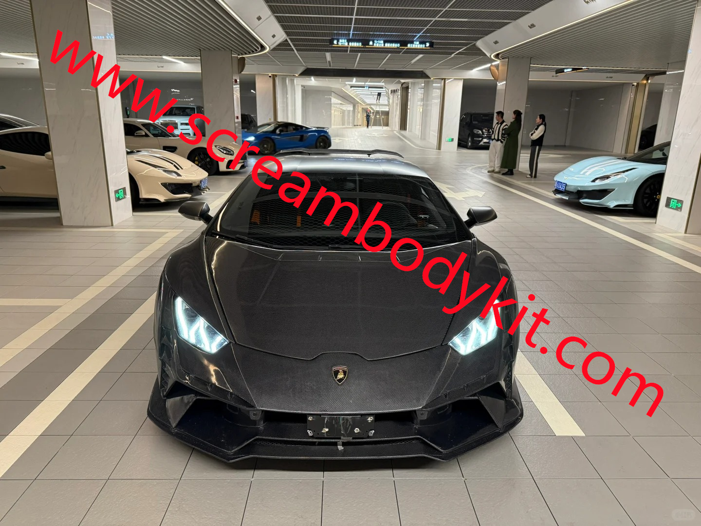 Lamborghini huracan full carbon fiber body kit lp610 lp580 EVO  installed Tecnica