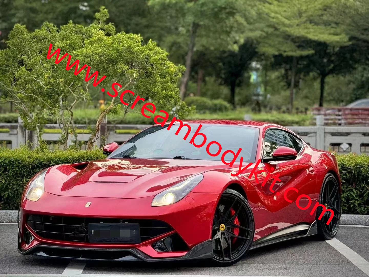 Ferrari F12 body kit carbon fiber front lip side skirts rear lip