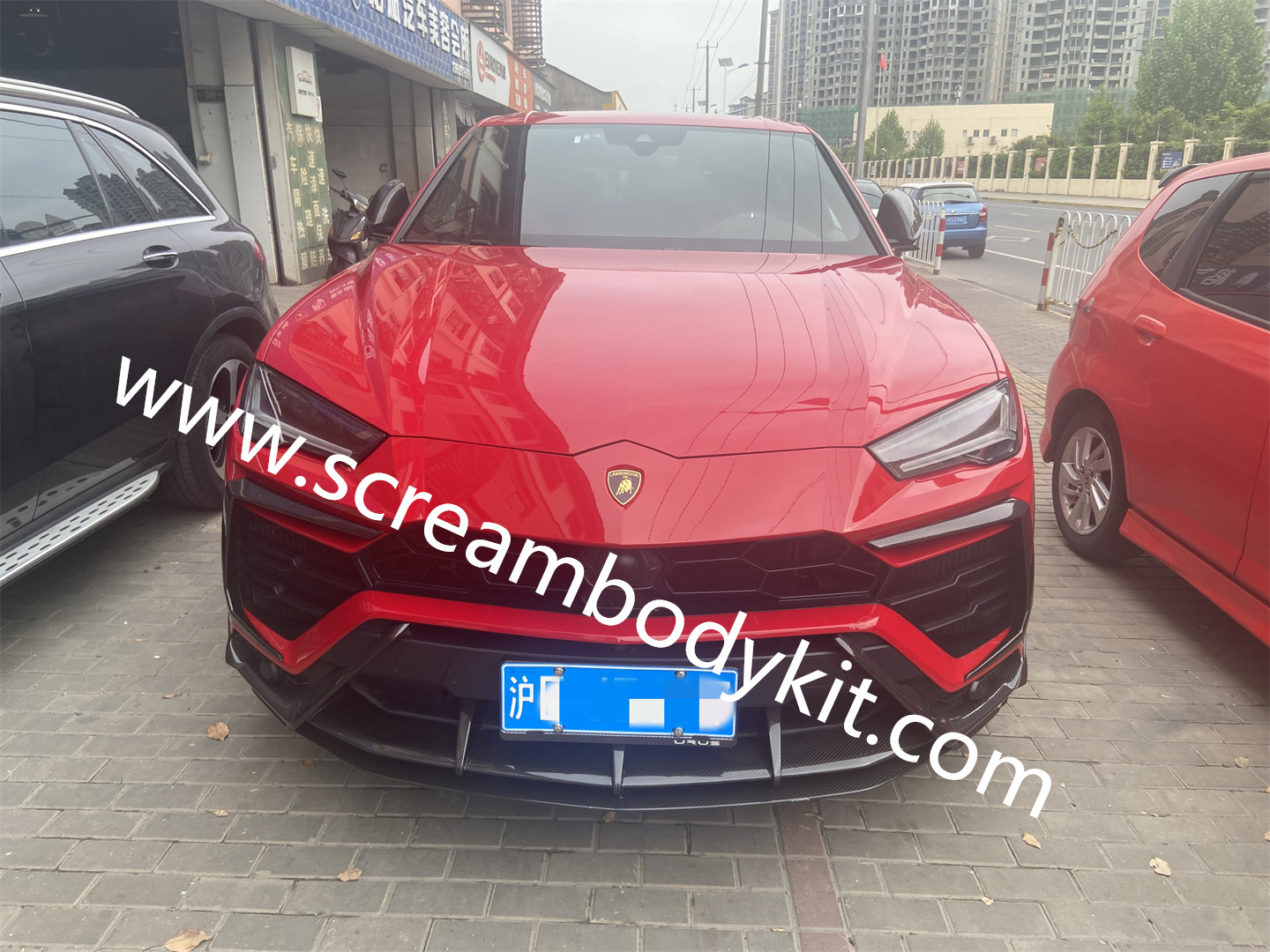 Lamborghini urus front lip side skirts rear lip fenders spoiler hood