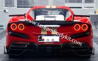 Ferrari F8 mansory spoiler wing body kit carbon fiber rear bumper lip